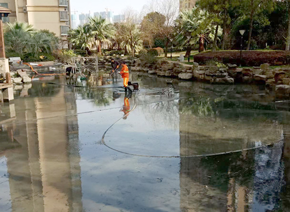 来安景观池淤泥清理